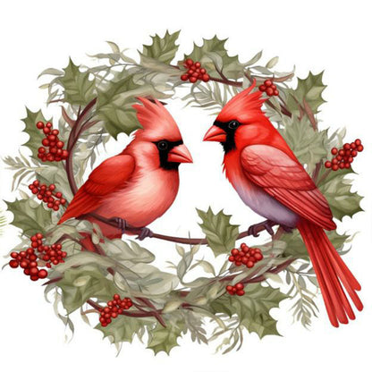 Nordic Cardinal - Full Round Drill Diamond Painting 40*40CM