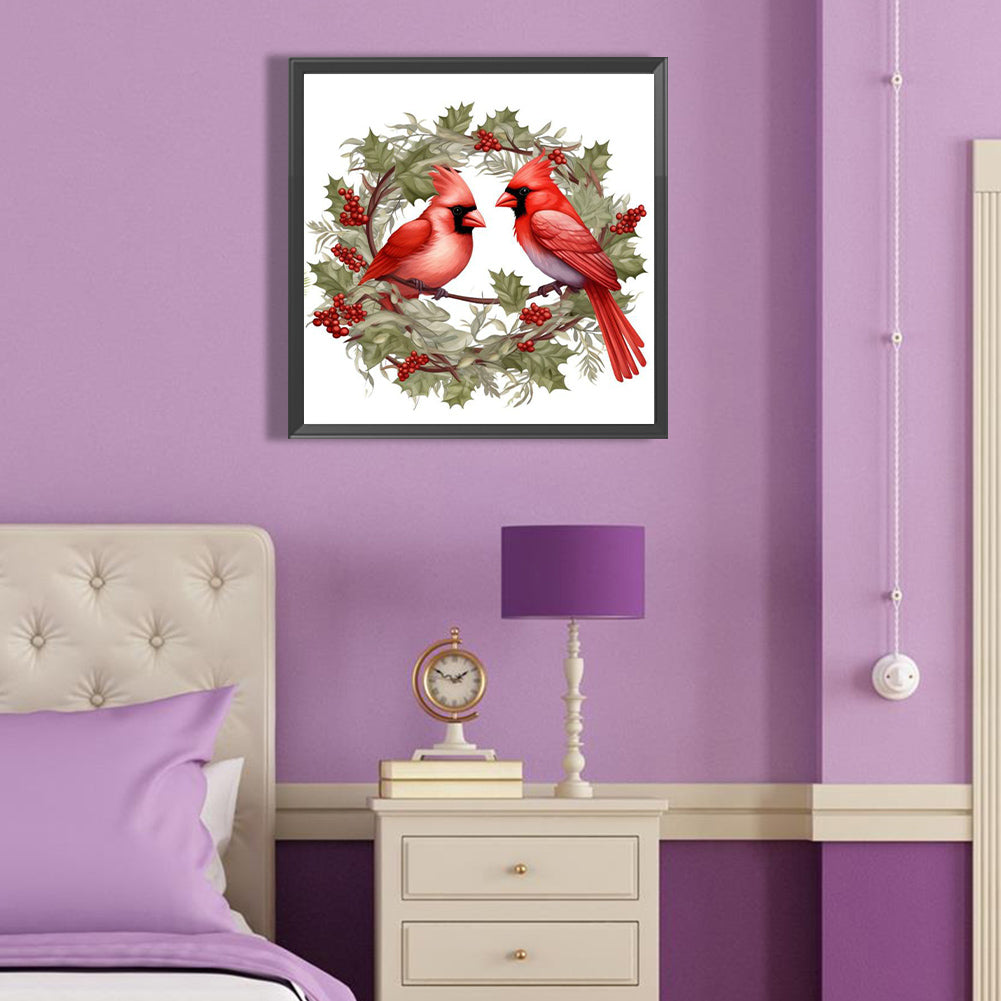Nordic Cardinal - Full Round Drill Diamond Painting 40*40CM