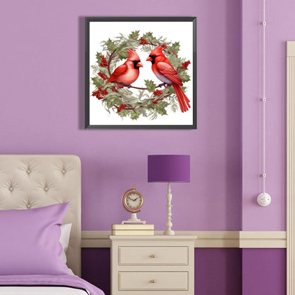 Nordic Cardinal - Full Round Drill Diamond Painting 40*40CM