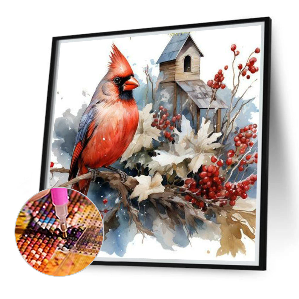 Nordic Cardinal - Full Round Drill Diamond Painting 40*40CM