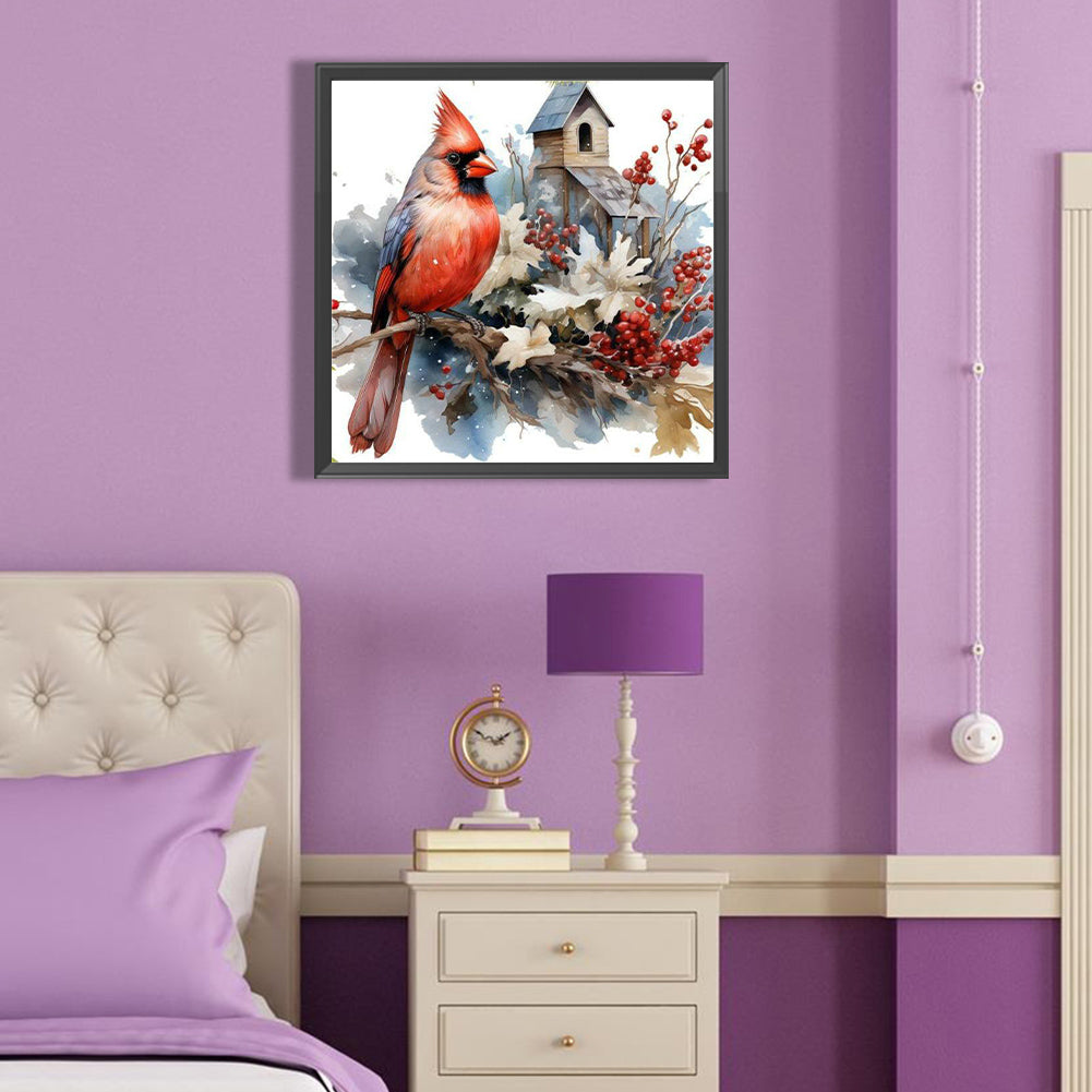 Nordic Cardinal - Full Round Drill Diamond Painting 40*40CM