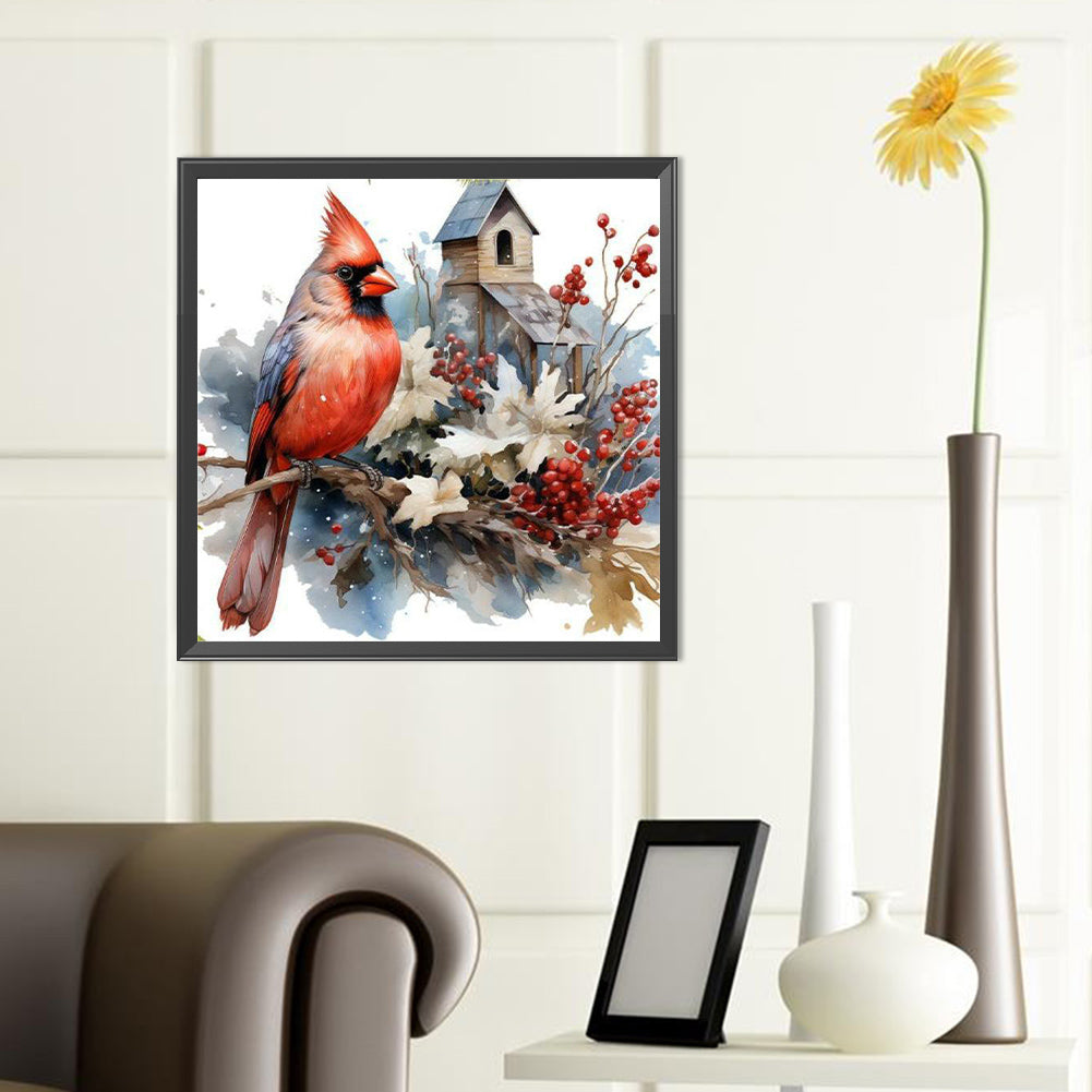 Nordic Cardinal - Full Round Drill Diamond Painting 40*40CM