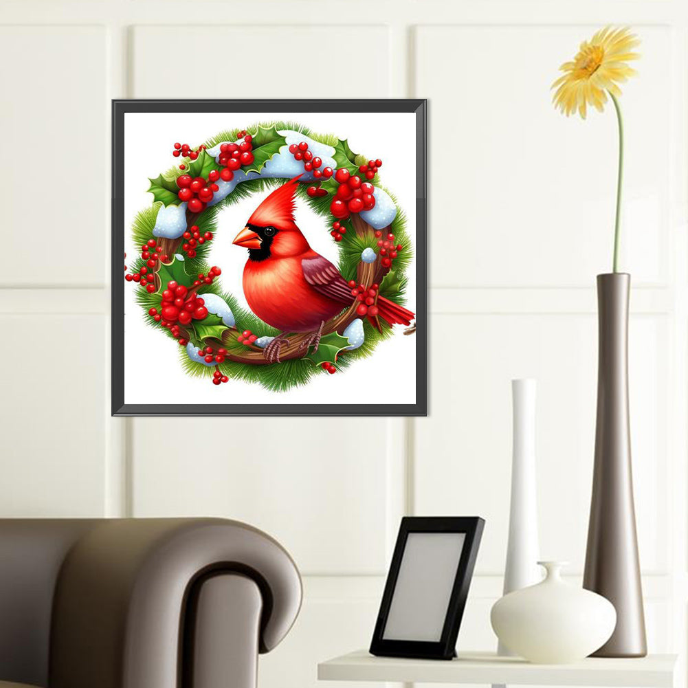Nordic Cardinal - Full Round Drill Diamond Painting 40*40CM