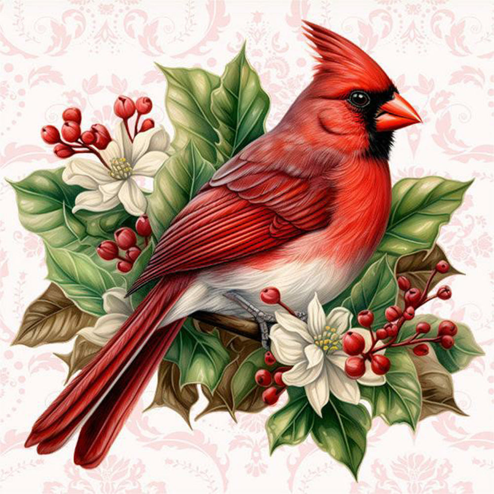 Nordic Cardinal - Full Round Drill Diamond Painting 40*40CM