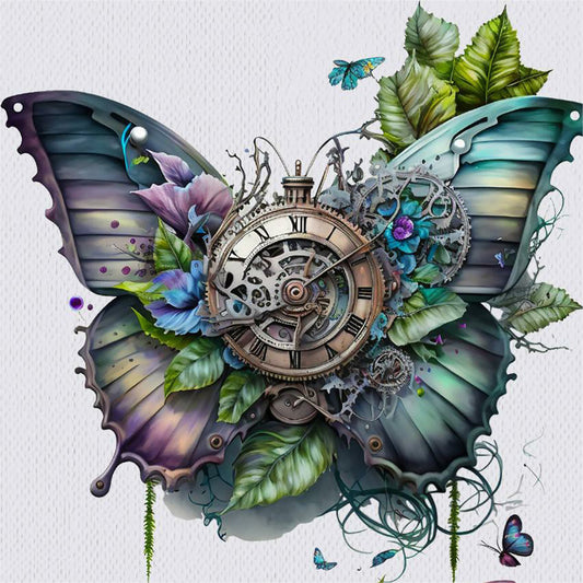 Mechanical Butterfly - Full Round Drill Diamond Painting 40*40CM