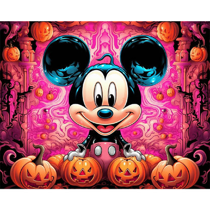 Halloween Mickey Mouse - Full Round Drill Diamond Painting 50*40CM