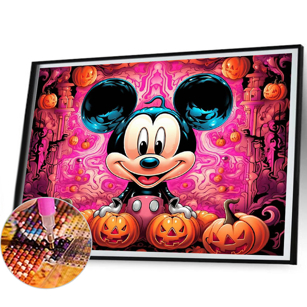 Halloween Mickey Mouse - Full Round Drill Diamond Painting 50*40CM