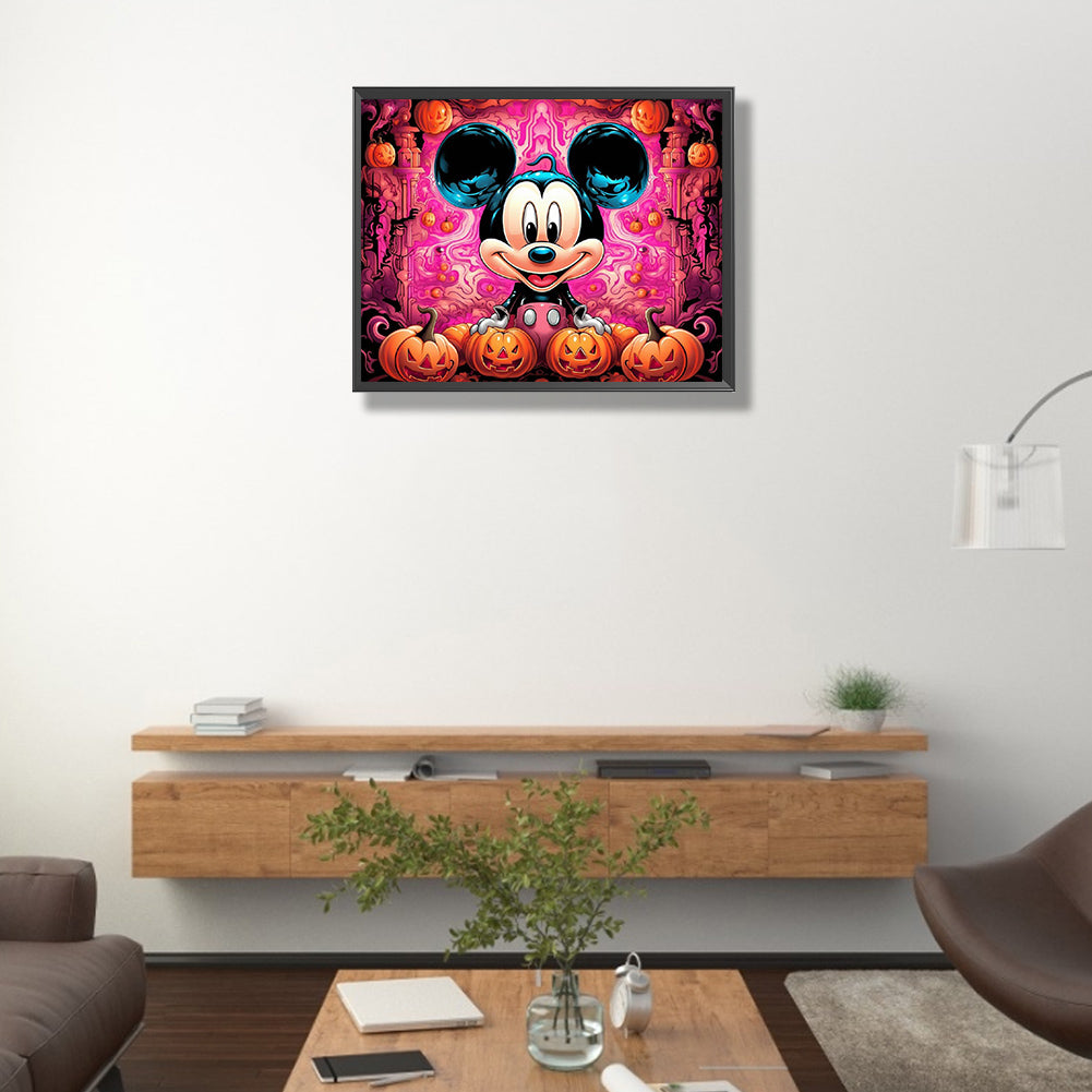 Halloween Mickey Mouse - Full Round Drill Diamond Painting 50*40CM