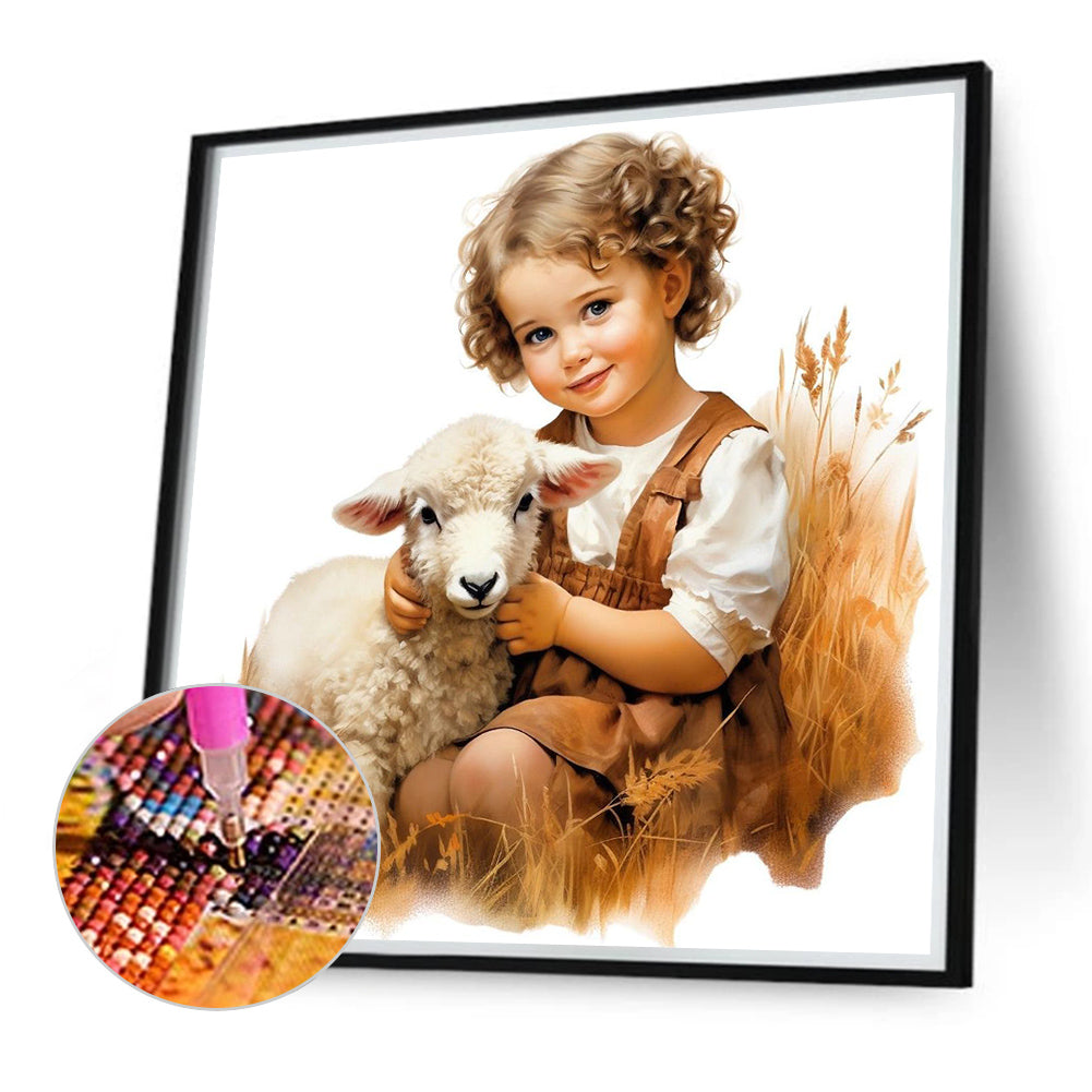 Harvest Farm Kids - Full Round Drill Diamond Painting 40*40CM