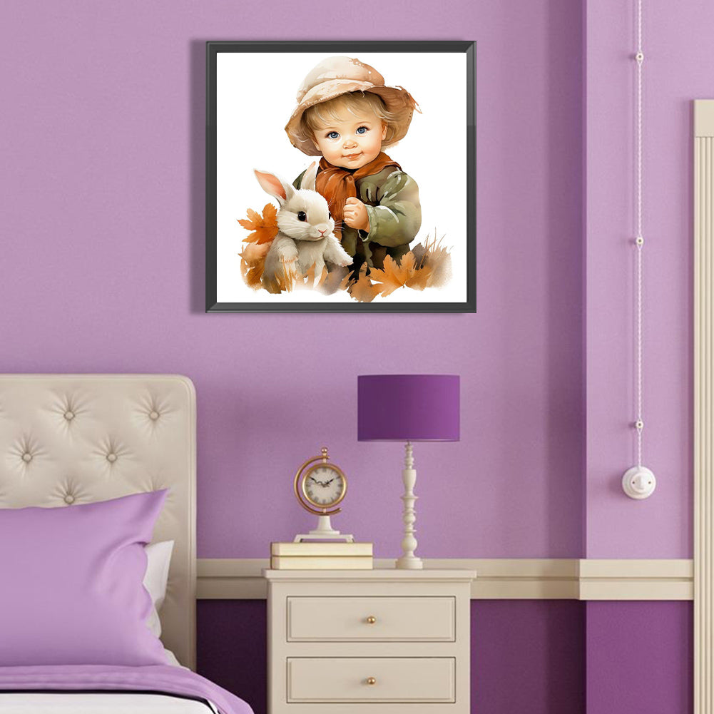 Harvest Farm Kids - Full Round Drill Diamond Painting 40*40CM