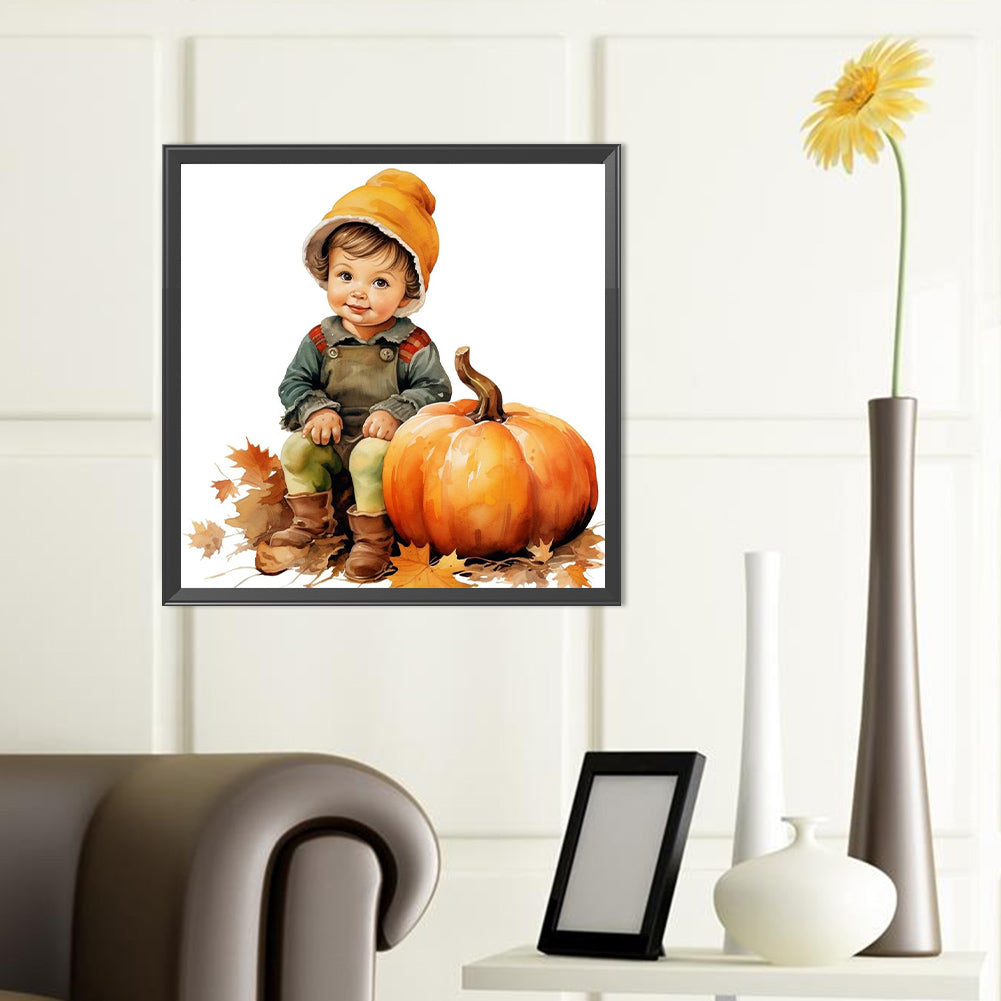 Harvest Farm Kids - Full Round Drill Diamond Painting 40*40CM