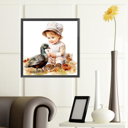 Harvest Farm Kids - Full Round Drill Diamond Painting 40*40CM