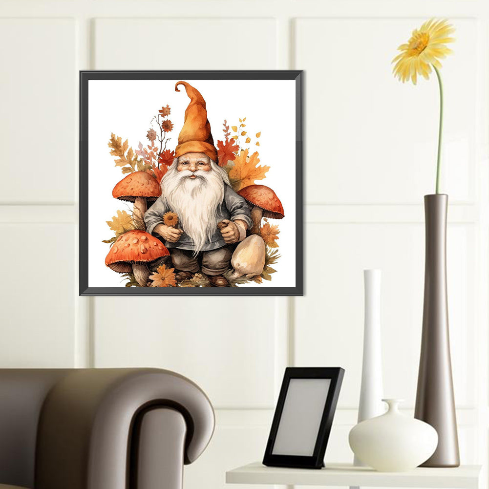 Autumn Mushroom Goblin - Full Round Drill Diamond Painting 40*40CM