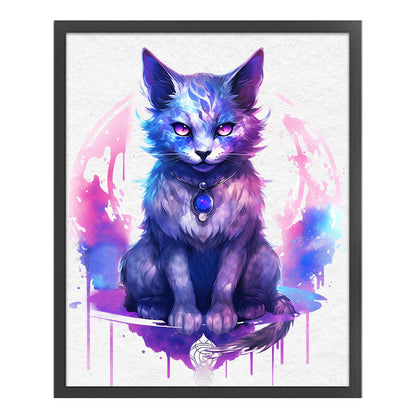 Watercolor Cat - 11CT Stamped Cross Stitch 50*60CM