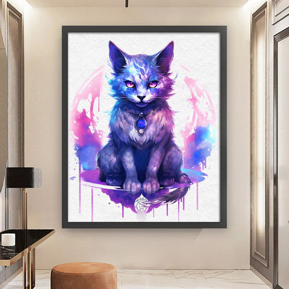 Watercolor Cat - 11CT Stamped Cross Stitch 50*60CM