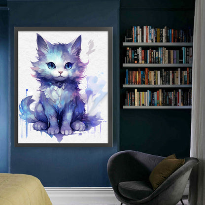 Watercolor Cat - 11CT Stamped Cross Stitch 50*60CM