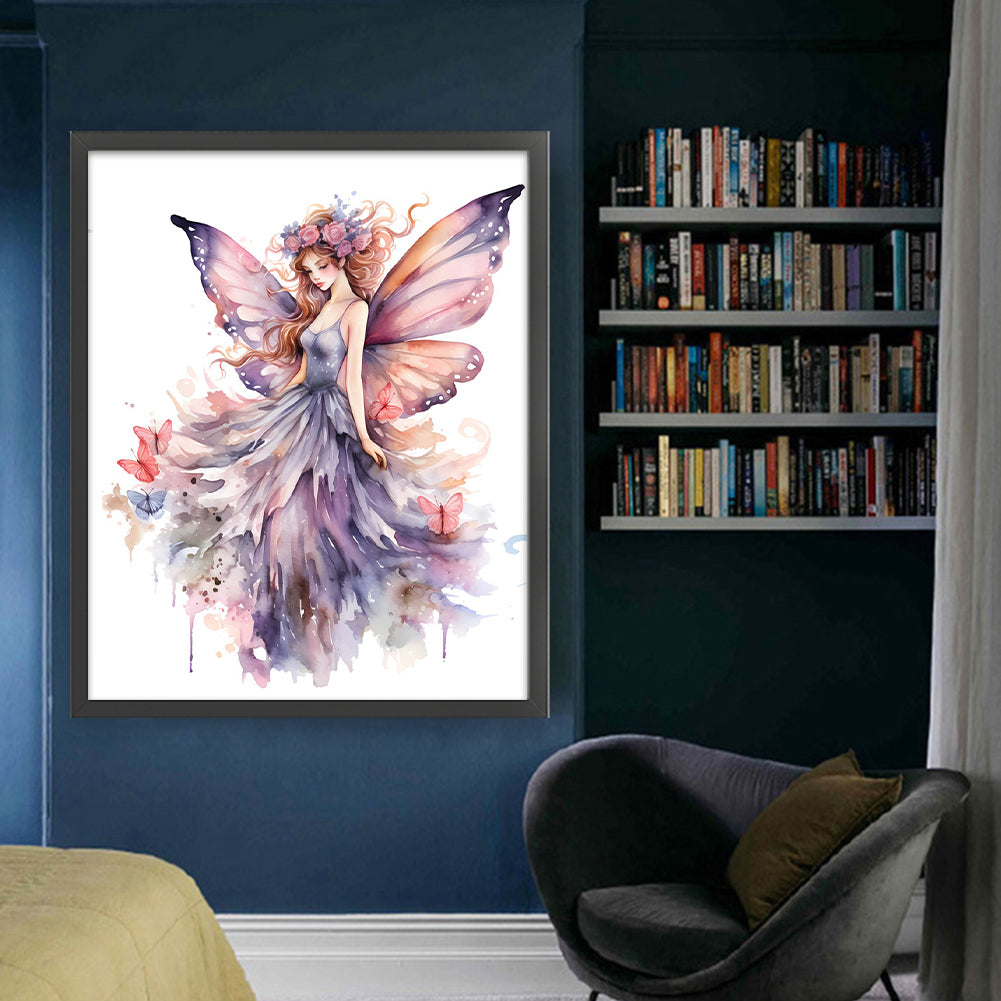 Butterfly Girl - 11CT Stamped Cross Stitch 50*60CM