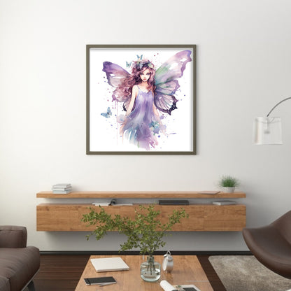 Butterfly Girl - 11CT Stamped Cross Stitch 60*60CM