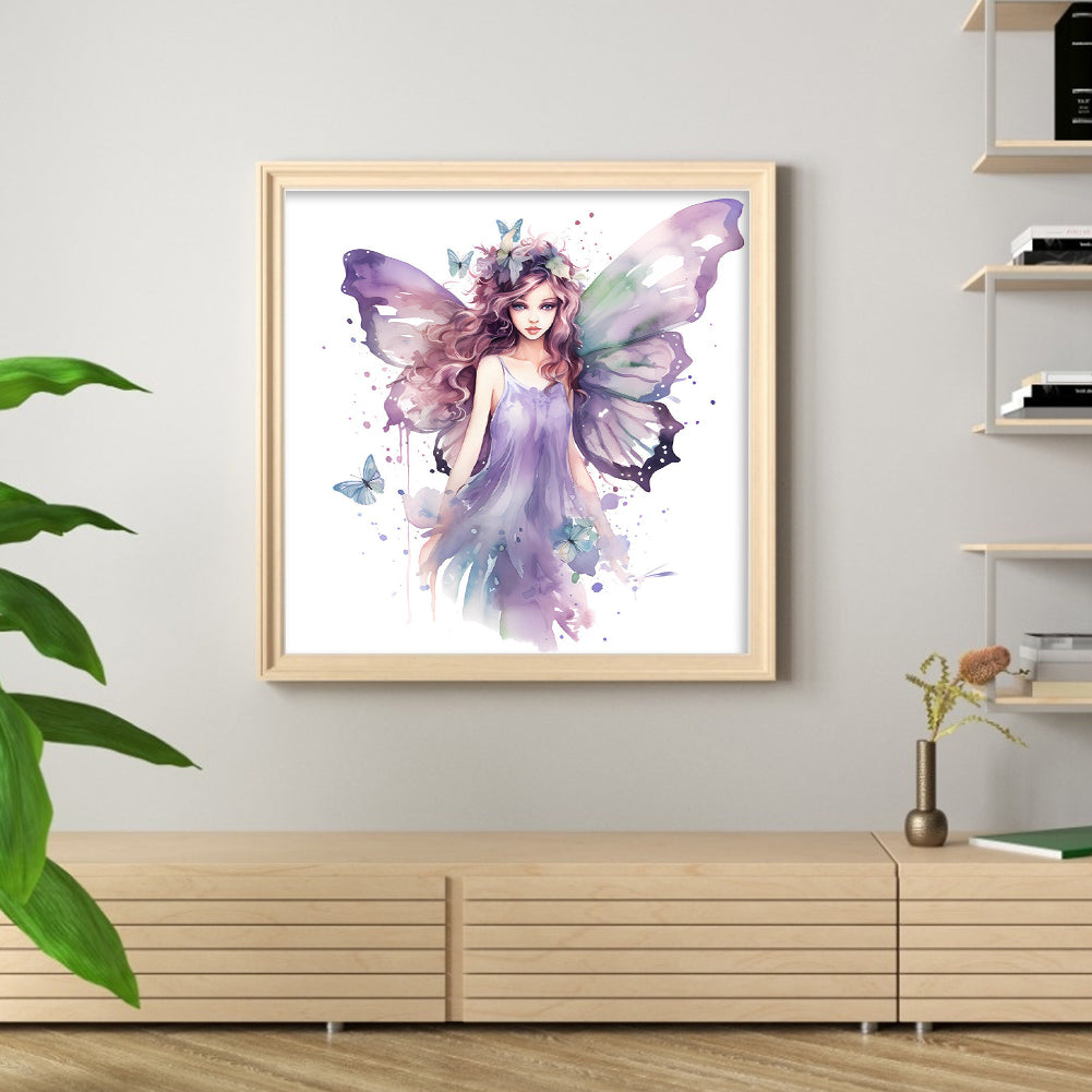 Butterfly Girl - 11CT Stamped Cross Stitch 60*60CM