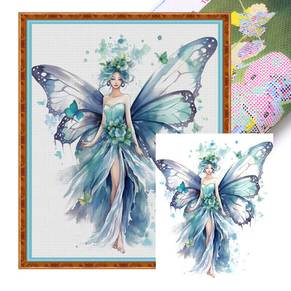 Butterfly Girl - 11CT Stamped Cross Stitch 60*70CM