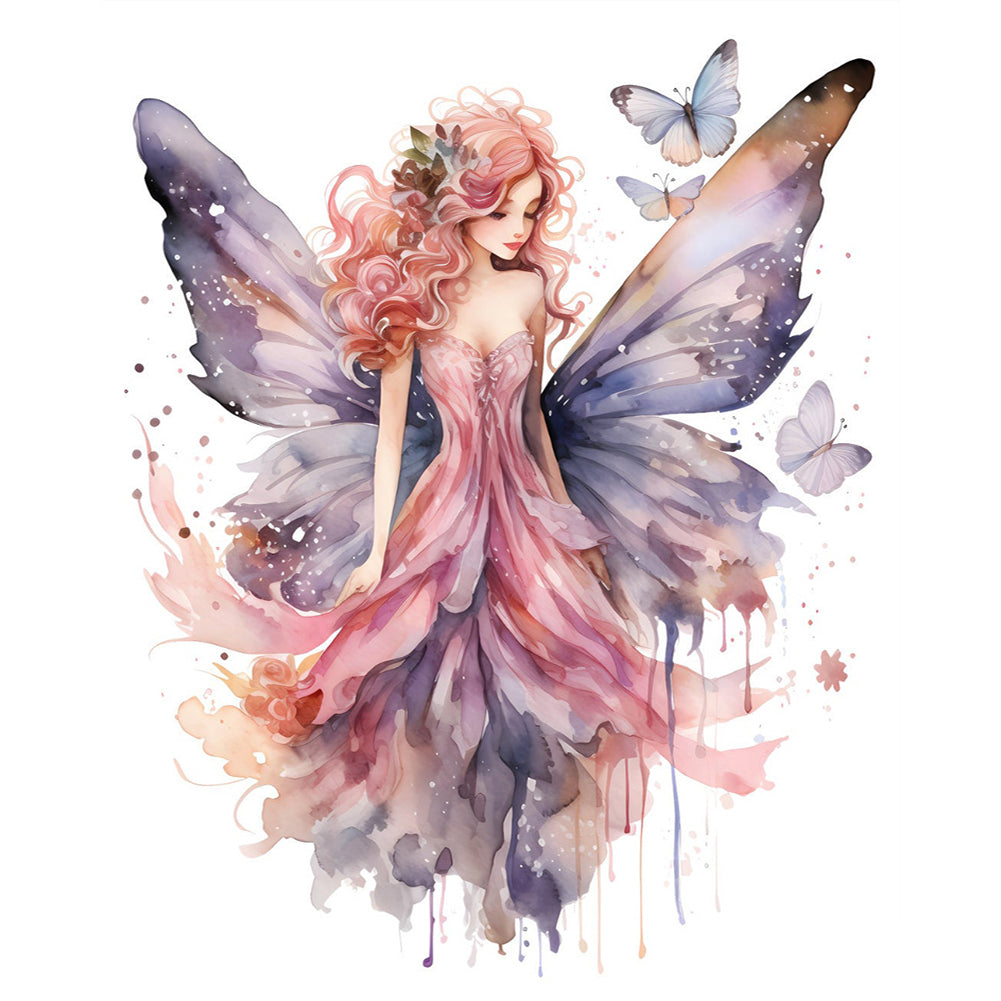 Butterfly Girl - 11CT Stamped Cross Stitch 60*70CM