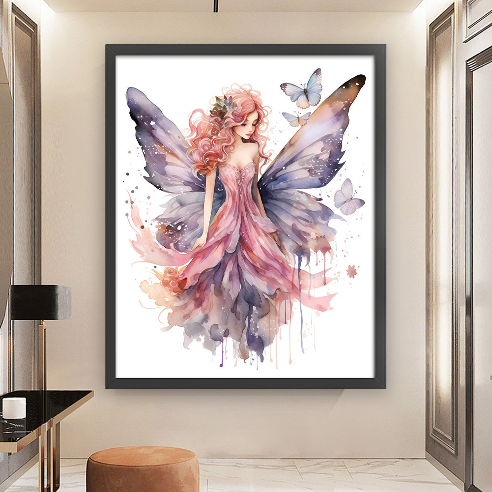 Butterfly Girl - 11CT Stamped Cross Stitch 60*70CM