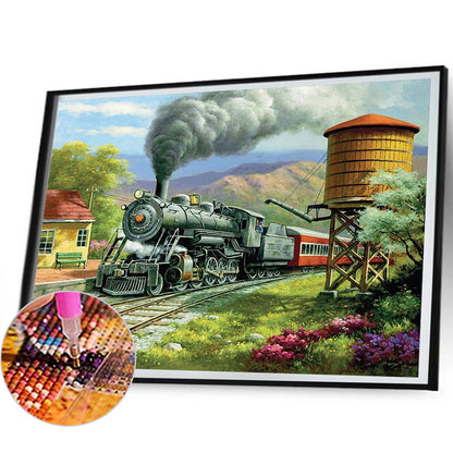 Steam Train - Full Round Drill Diamond Painting 50*40CM