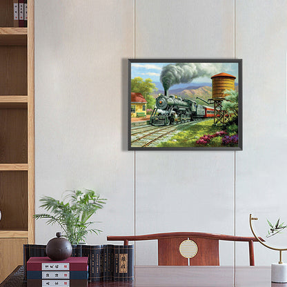 Steam Train - Full Round Drill Diamond Painting 50*40CM