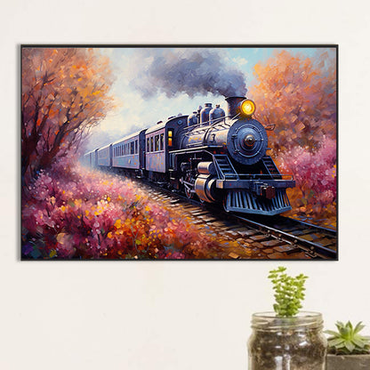 Steam Train - Full Round Drill Diamond Painting 60*40CM