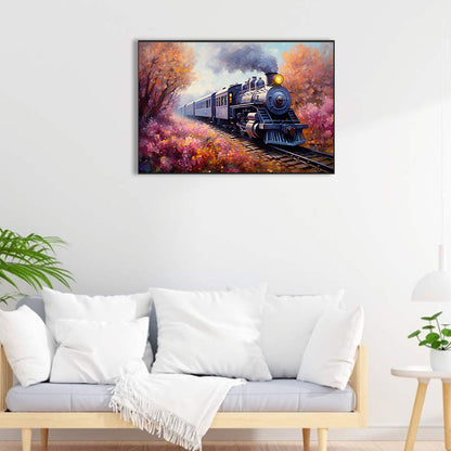 Steam Train - Full Round Drill Diamond Painting 60*40CM