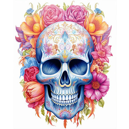 Skull - Full Round Drill Diamond Painting 40*50CM