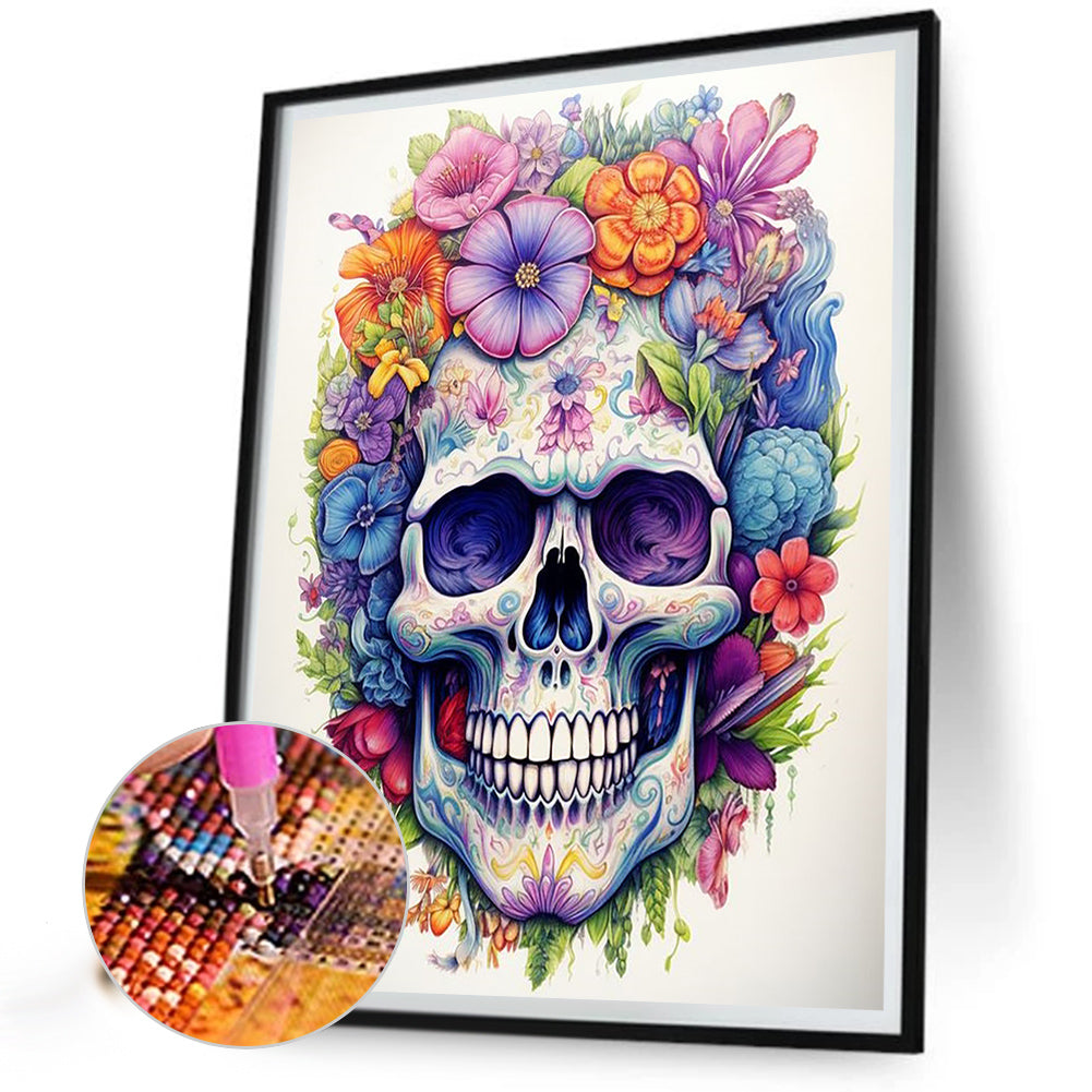 Skull - Full Round Drill Diamond Painting 40*50CM