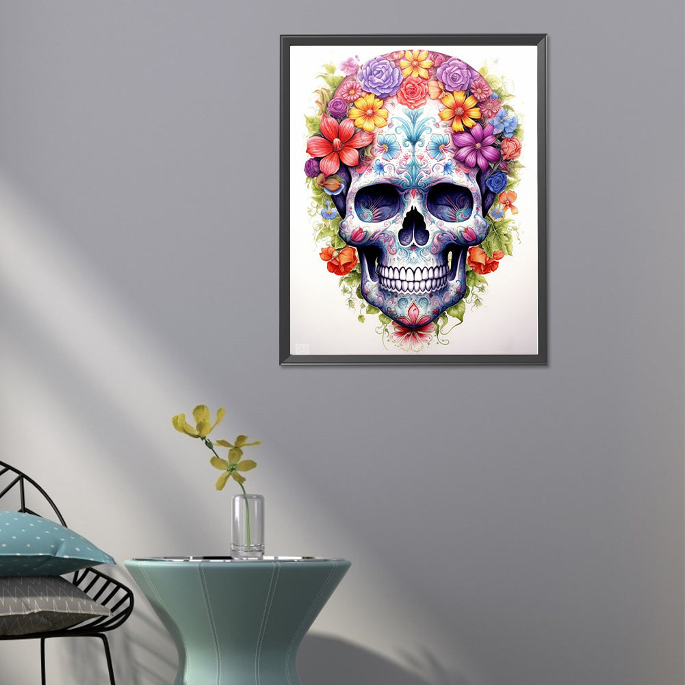 Skull - Full Round Drill Diamond Painting 40*50CM