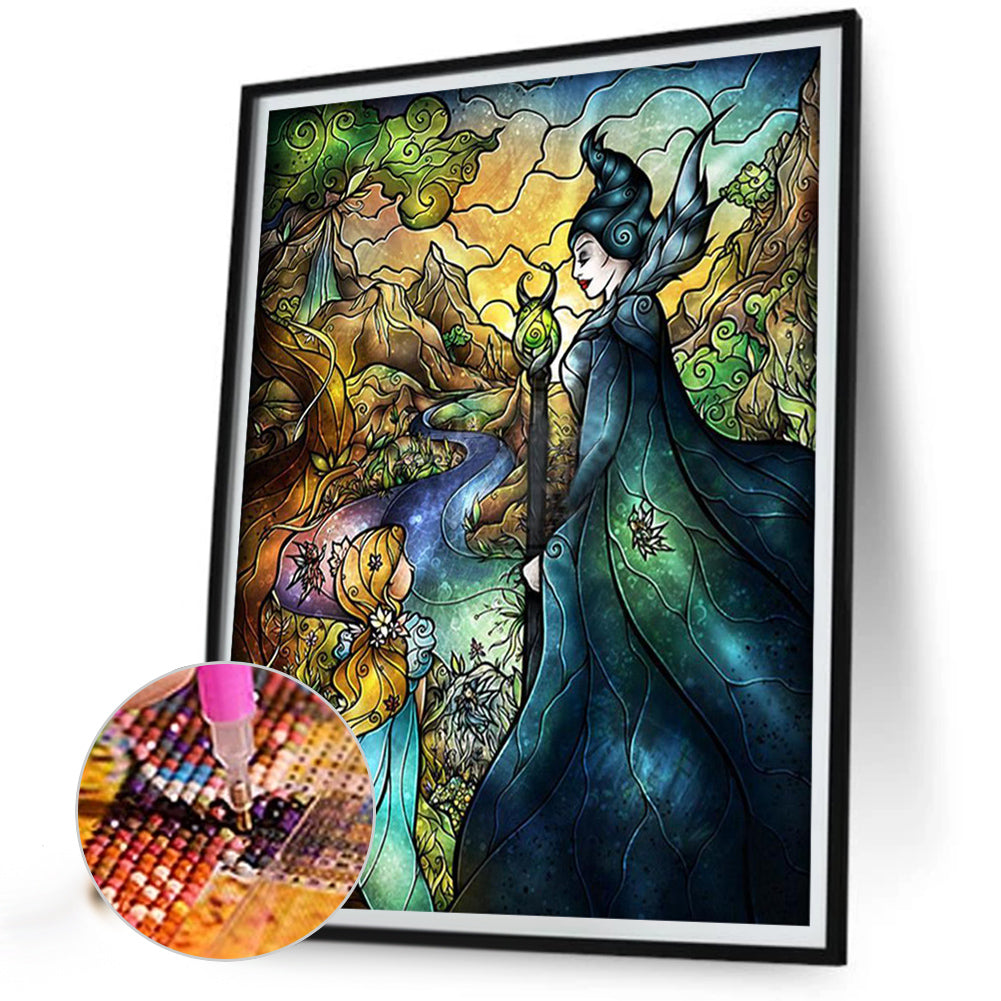 Maleficent - Full Round Drill Diamond Painting 40*50CM