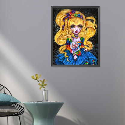 Blonde Girl - Full Round Drill Diamond Painting 40*50CM