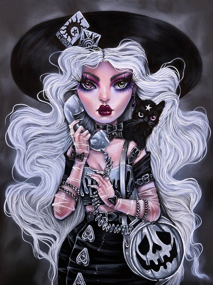 Silver Haired Girl - Full Round Drill Diamond Painting 40*50CM