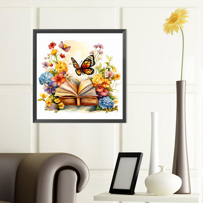 Butterfly Reading - Full Round Drill Diamond Painting 40*40CM