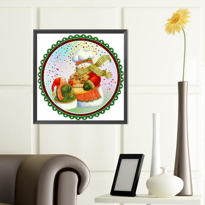 Gift Christmas Snowman - Full Round Drill Diamond Painting 40*40CM