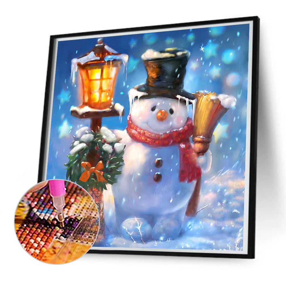 Snowman - Full Round Drill Diamond Painting 50*50CM