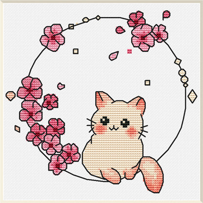 Kitten - 11CT Stamped Cross Stitch 30*30CM(Spring)