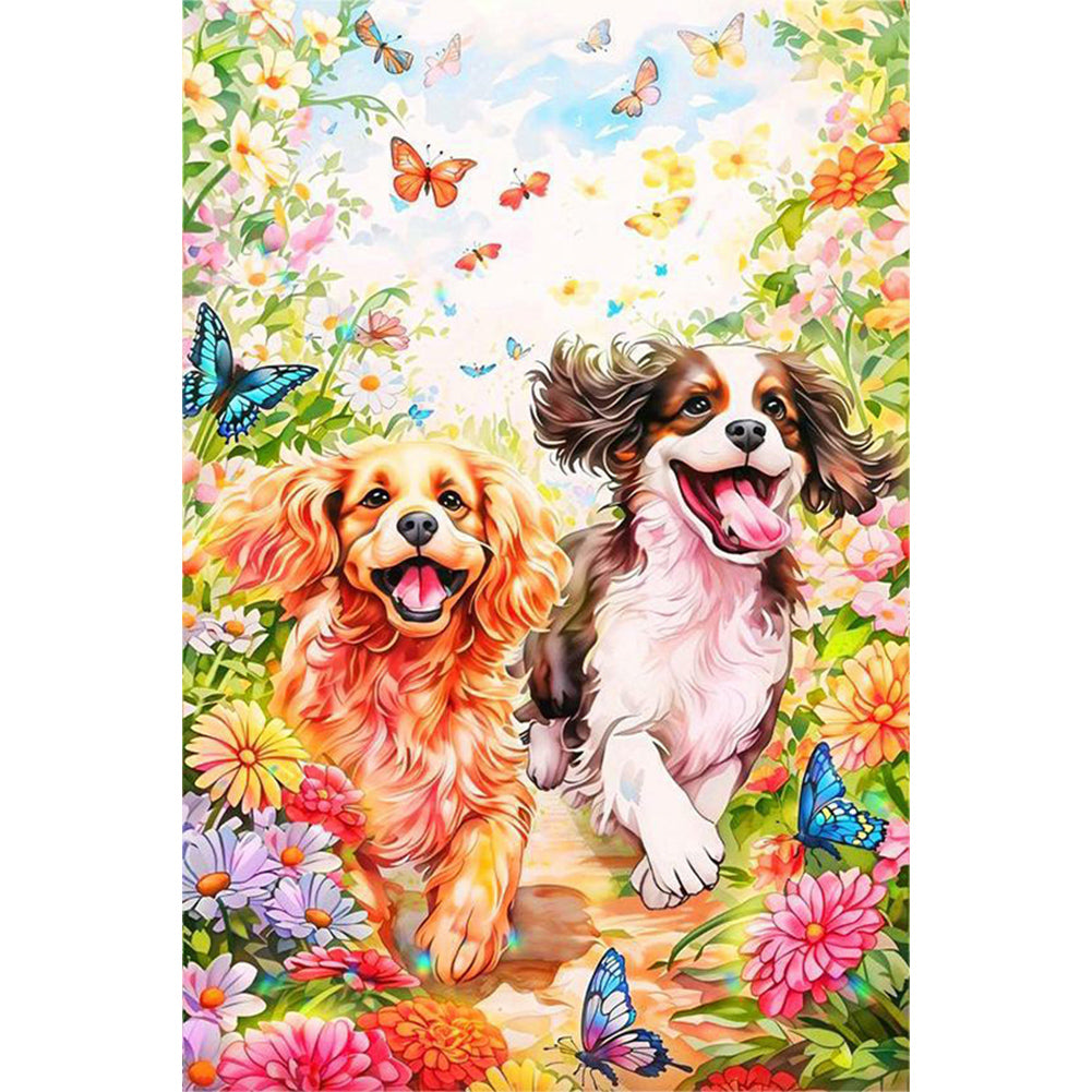 Running Dog - Full Round Drill Diamond Painting 40*60CM