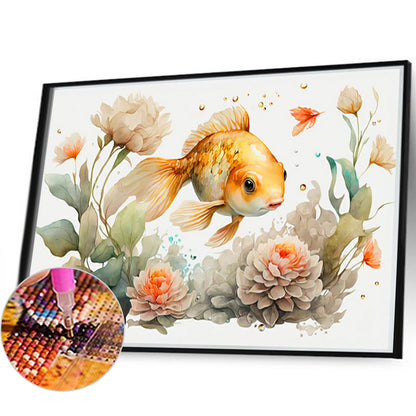Goldfish In Water - Full Round Drill Diamond Painting 60*40CM