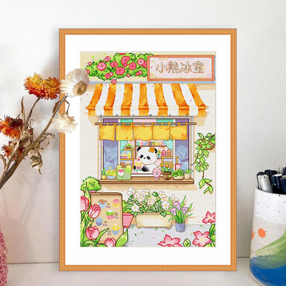 Bear Ice Room - 11CT Stamped Cross Stitch 55*75CM(Spring)