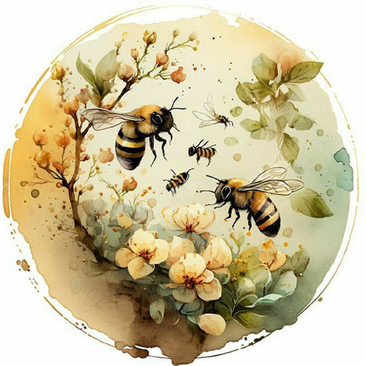 Bee - Full Round Drill Diamond Painting 40*40CM