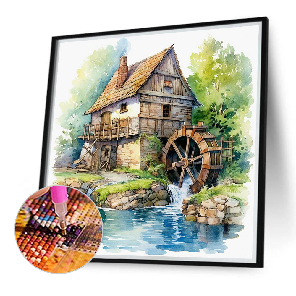 House By The River - Full Round Drill Diamond Painting 40*40CM