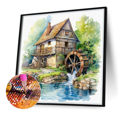 House By The River - Full Round Drill Diamond Painting 40*40CM