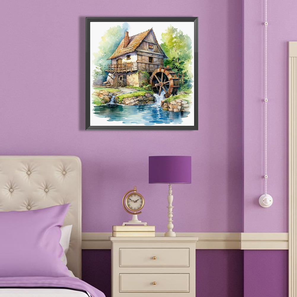 House By The River - Full Round Drill Diamond Painting 40*40CM