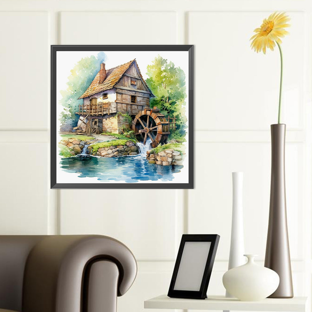 House By The River - Full Round Drill Diamond Painting 40*40CM