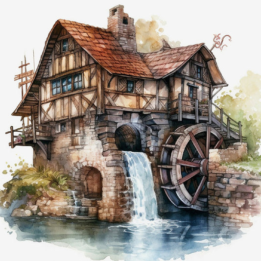 House By The River - Full Round Drill Diamond Painting 40*40CM