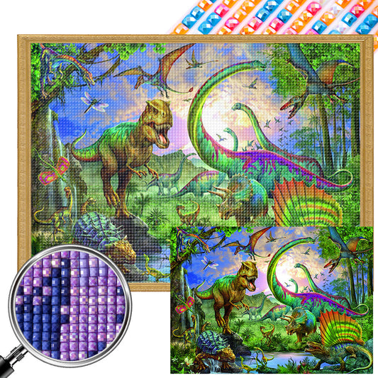 Dinosaur Park - Full Square AB Drill Diamond Painting 55*40CM